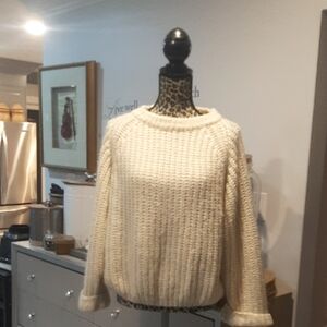 Papillon Blanc Cream Knit Sweater